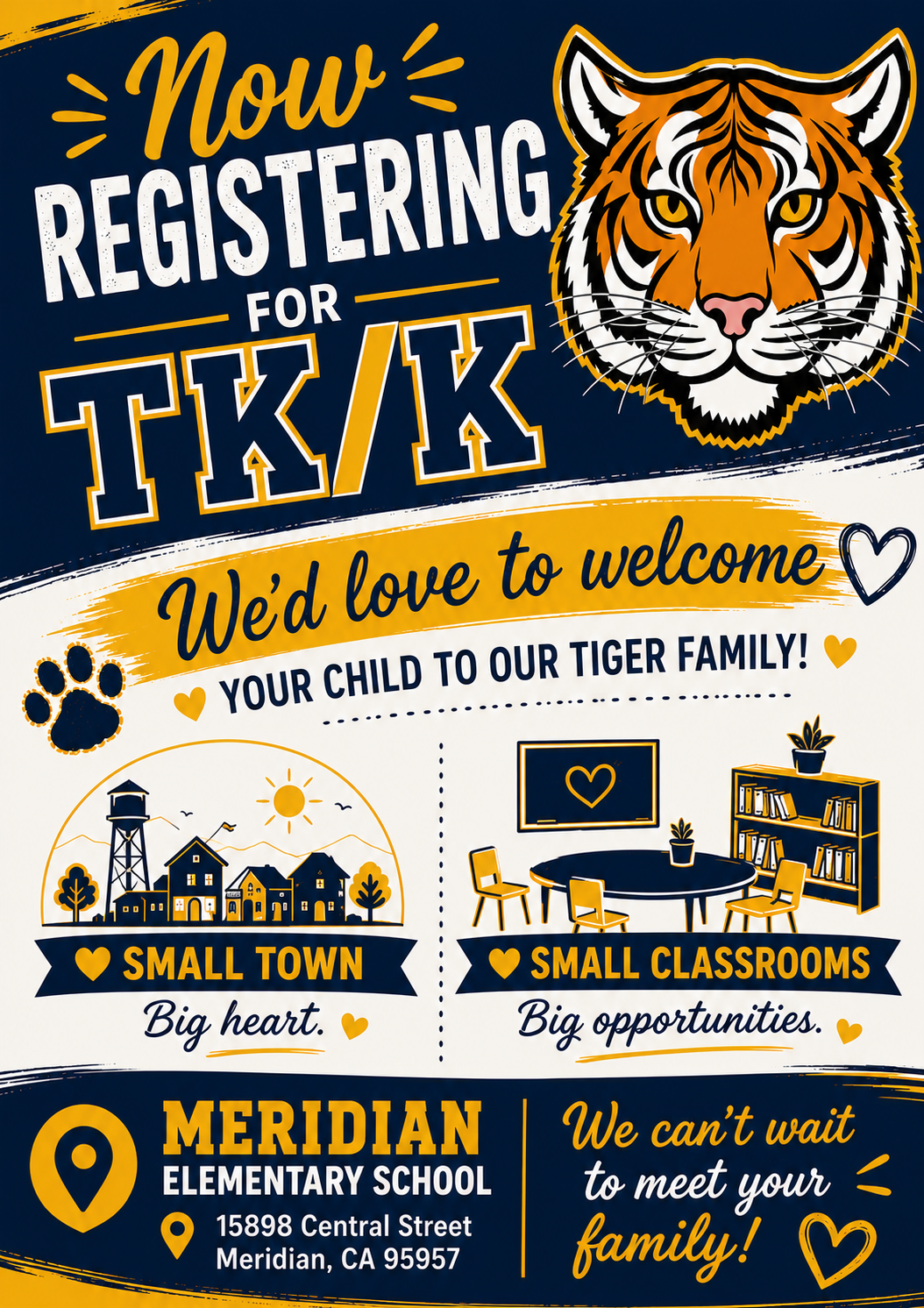 Tiger TK/K enrollment flyer